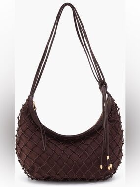 HOBO Chocolate Brown Knotted Hobo Shoulder Bag